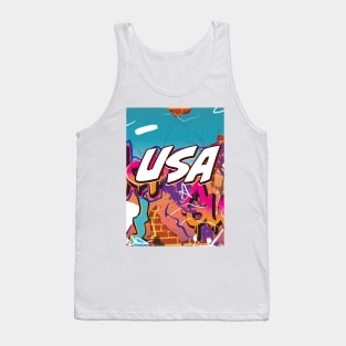 USA Graffiti Tank Top